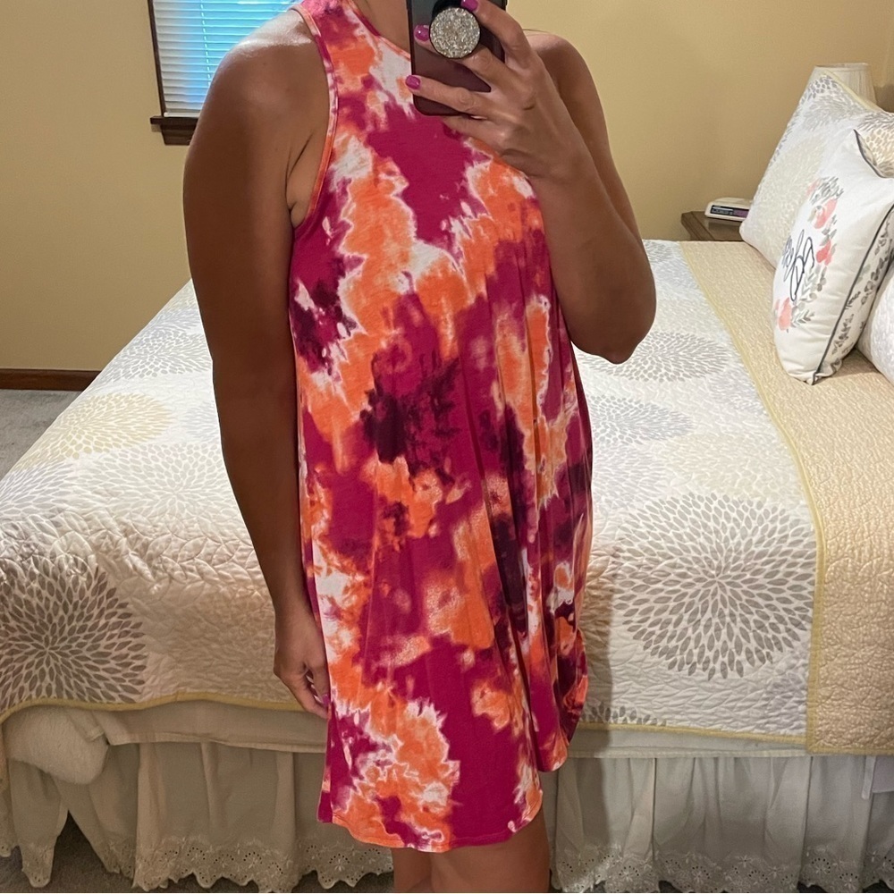MULTI color tie-dye sundress size medium - Picture 2 of 5
